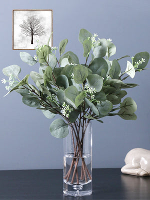 3Pcs Artificial Eucalyptus Garland Greenery Faux Garland Bulk Silver Dollar Eucalyptus Leaves Vines Plants for Wedding Arch Wall Garden Christmas Decoration