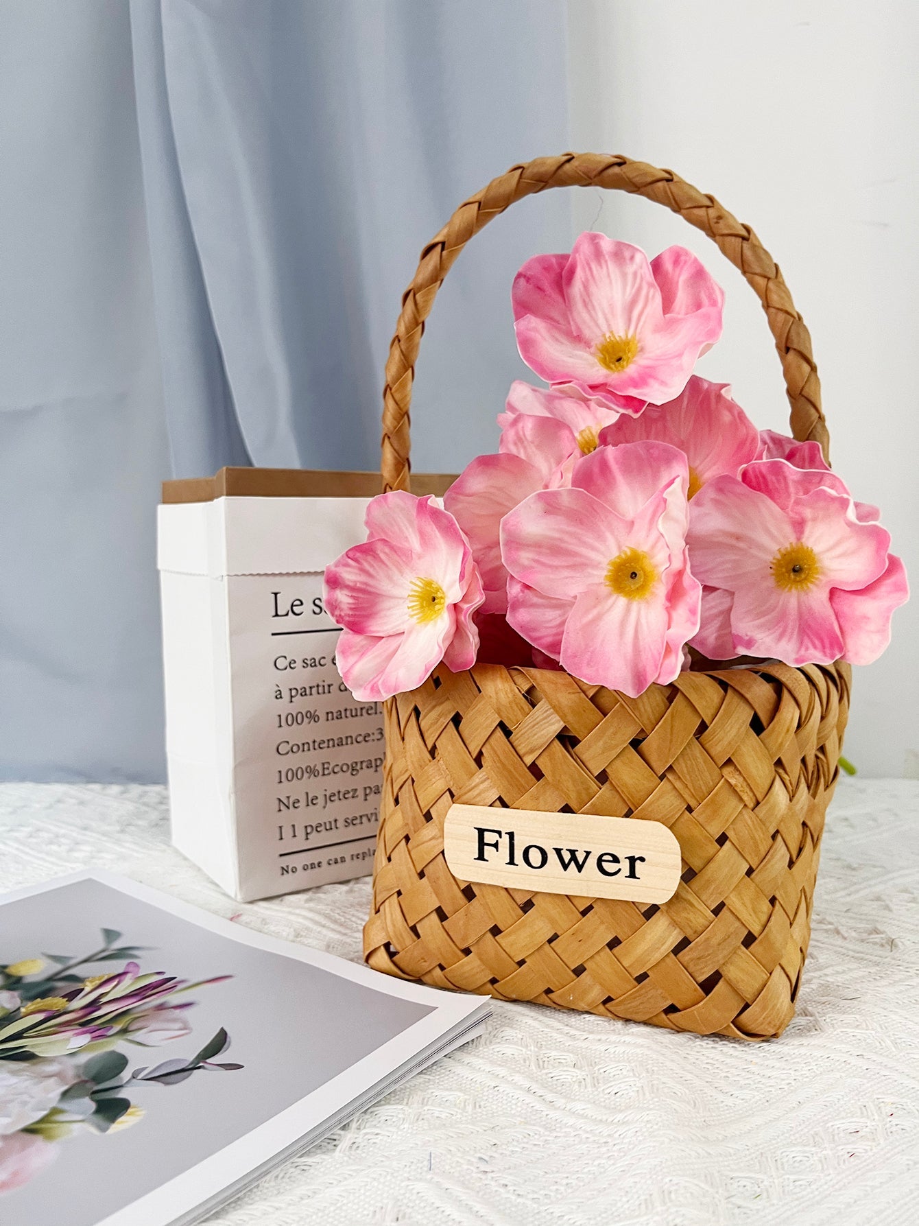 6 Pcs Artificial Poppies, 13'' Realistic Latex Poppy Flocking Long Stem Flowers