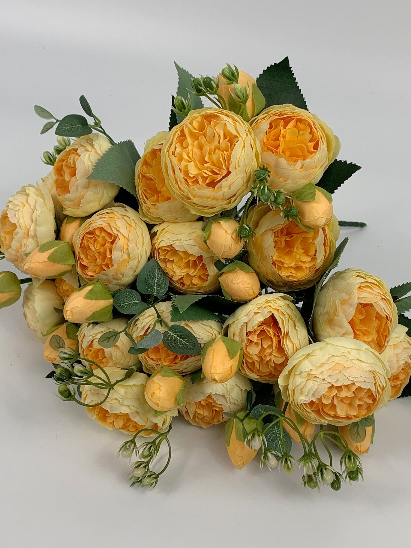 4 Bundles Peonies Artificial Flowers Pink Silk Fake Flowers Bouquets for Home Wedding Decoration Table Centerpiece, Faux Peonies Flowers Bulk