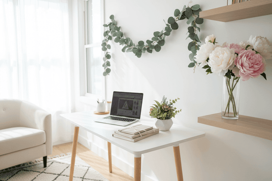 Creative Ways to Incorporate Faux Flowers in Your Home office - IPOPU