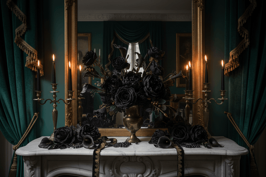 How to Create an Elegant Gothic Home Decor with Artificial Black Florals - IPOPU