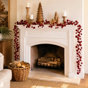 Red Velvet Ball Christmas Garland