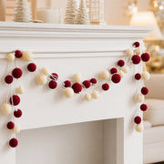 Red Velvet Ball Christmas Garland