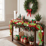 Christmas Pine and Red Berry Table Garland