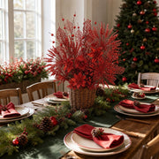 Red Glitter Branch Christmas Floral Arrangement