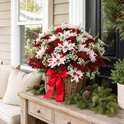 Christmas Poinsettia Floral Arrangement Collection