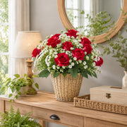 Artificial Rose & Baby’s Breath Flower Bundles