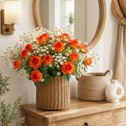 Artificial Rose & Baby’s Breath Flower Bundles