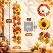 Fall Maple Leaf Hanging Garlands – Set of 4