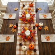 Fall Pumpkin Maple Leaf Candle Rings – Set of 4