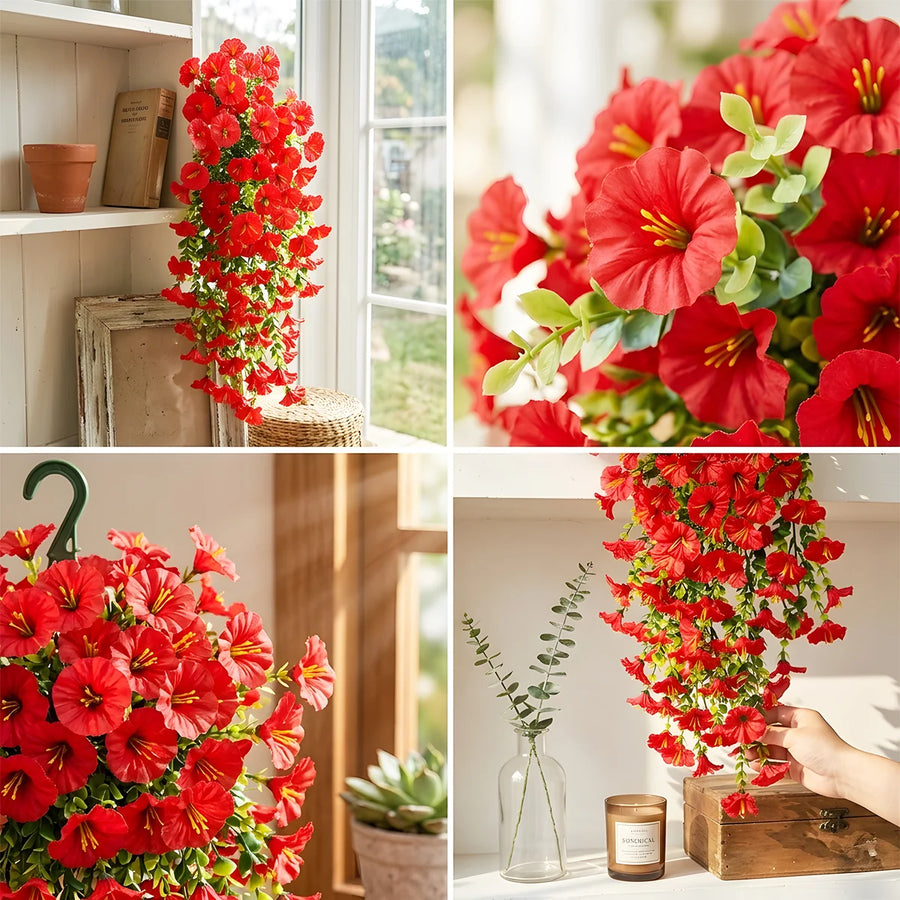 4-Piece Artificial Morning Glory Vine Collection