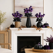 Black Rose Halloween Floral Arrangement