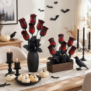 Black Rose Halloween Floral Arrangement