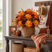 36-Piece Autumn Hydrangea & Eucalyptus Flower Set