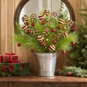 Peppermint Christmas Floral Pick Set