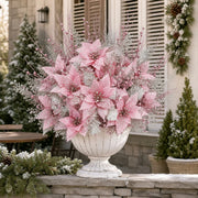 Pink Poinsettia Christmas Floral Arrangement