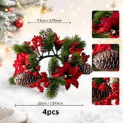 4-Piece Christmas Artificial Floral Decoration Set