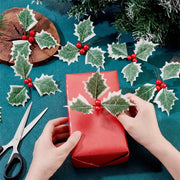 60-Piece Holly Leaf Christmas Wreath Craft Kit