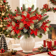 5-Piece Christmas Poinsettia Floral Arrangement
