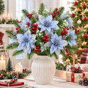 5-Piece Christmas Poinsettia Floral Arrangement