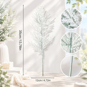 White Glitter Christmas Branch Stem