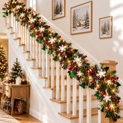 9-Piece Snowflake Tinsel Garland and Light Set