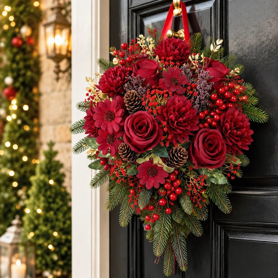 Artificial Holiday Floral Arrangement Collection