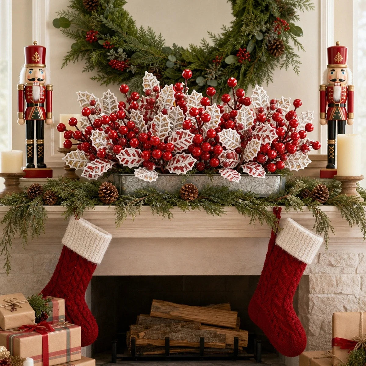 9-Piece Gingerbread Christmas Tree Pick Set