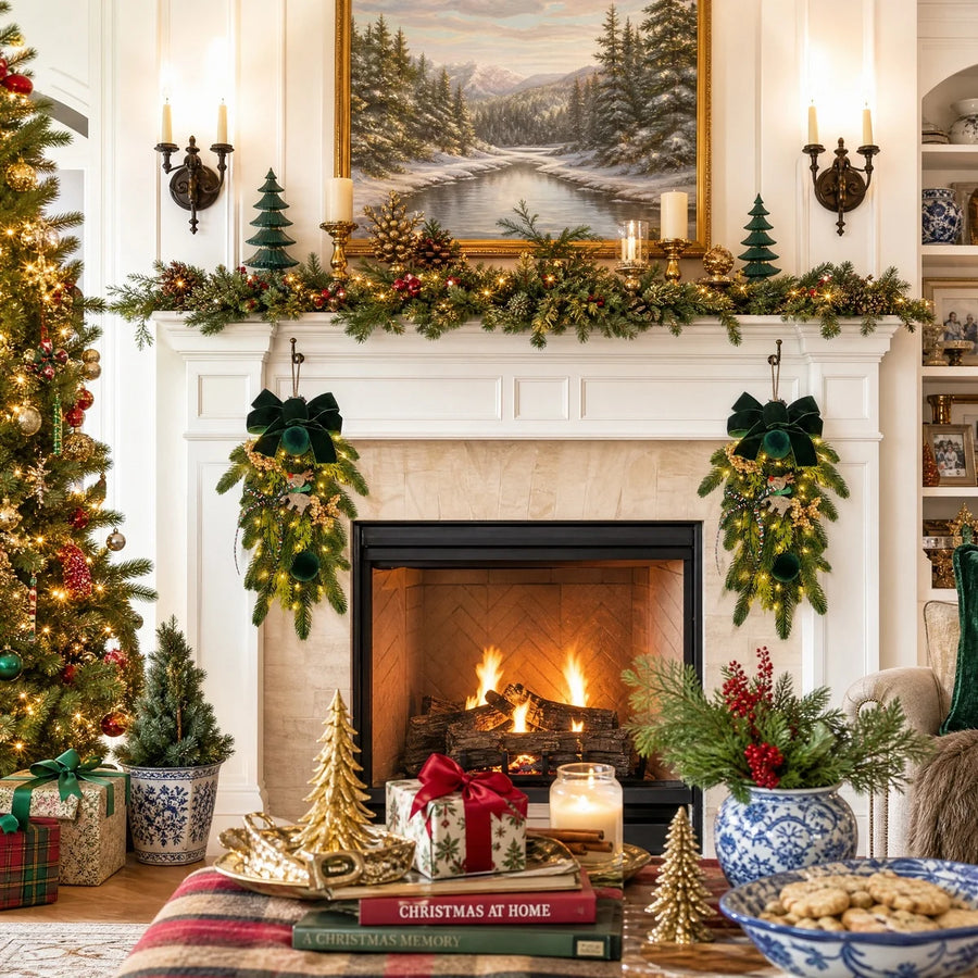 Green Christmas Swag and Garland Collection