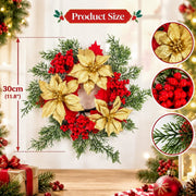 11.8-Inch Gold Poinsettia Christmas Floral Pick