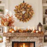 Fall Corn Husk Leaf Wreath Collection