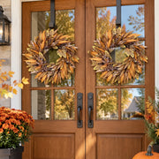 Fall Corn Husk Leaf Wreath Collection
