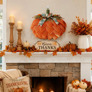 Orange Pumpkin Fall Door Wreath