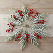Christmas Poinsettia and Red Berry Stem Set – 35 Pcs