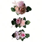 Cake Topper Flowers | 3PCS Pre-Made Floral Cake Decorations for Wedding Birthday Baptism Baby Shower
