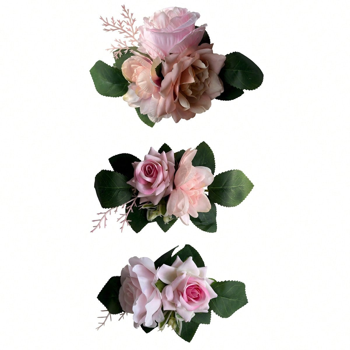 Cake Topper Flowers | 3PCS Pre-Made Floral Cake Decorations for Wedding Birthday Baptism Baby Shower