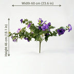 Artificial Hanging Flowers Plants with Basket for Outdoors, Artificial Petunias UV Resistant Petunias Fake Flowers for Outdoor Garden Porch Balcony Decoration