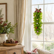 Christmas Cedar Teardrop Swag – Set of 2