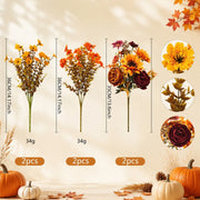 Fall Daisy and Mum Bouquet – Set of 6