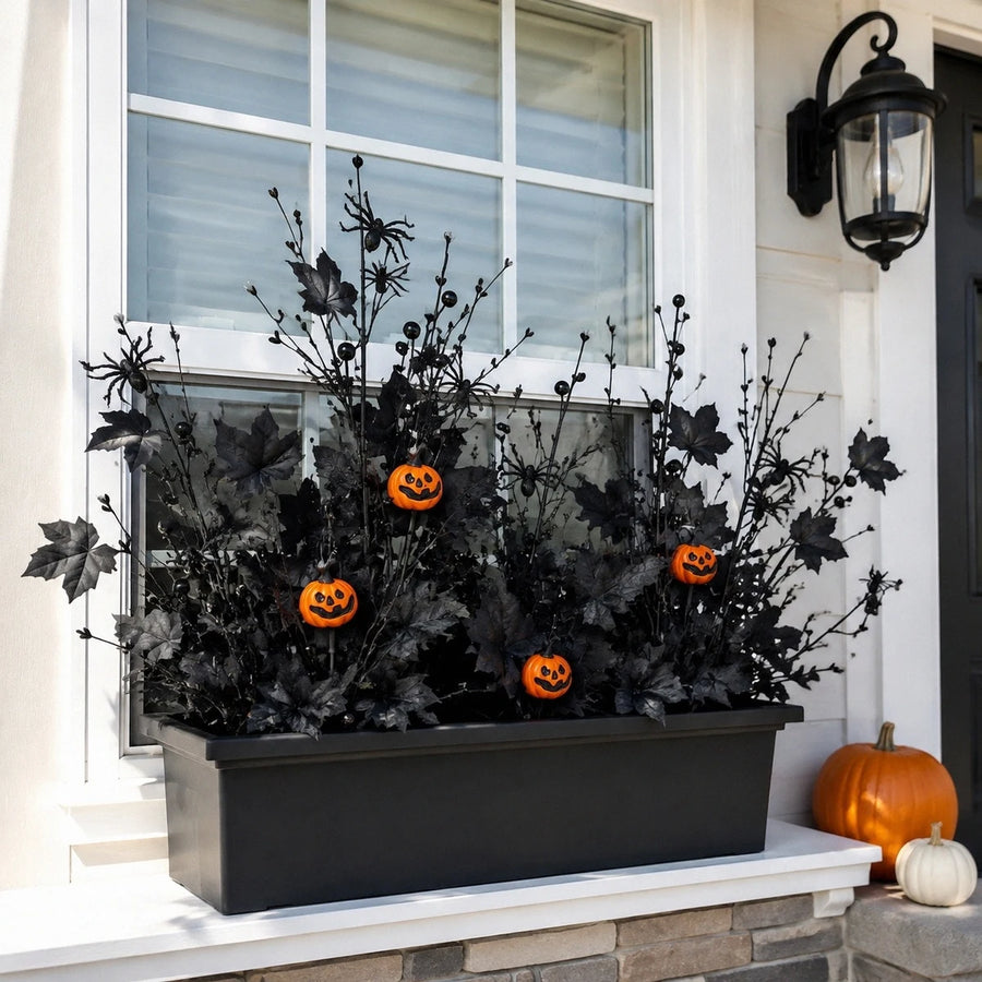 Halloween Pumpkin and Maple Leaf Picks – 8 Pcs