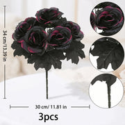 Black Gothic Rose Bouquet – 2 Bundles