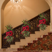 Pre-Lit Christmas Window Swag Set of 2