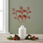 Red Berry Decorative Branch Stem Set