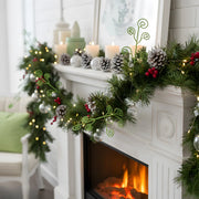 Red Berry Decorative Branch Stem Set