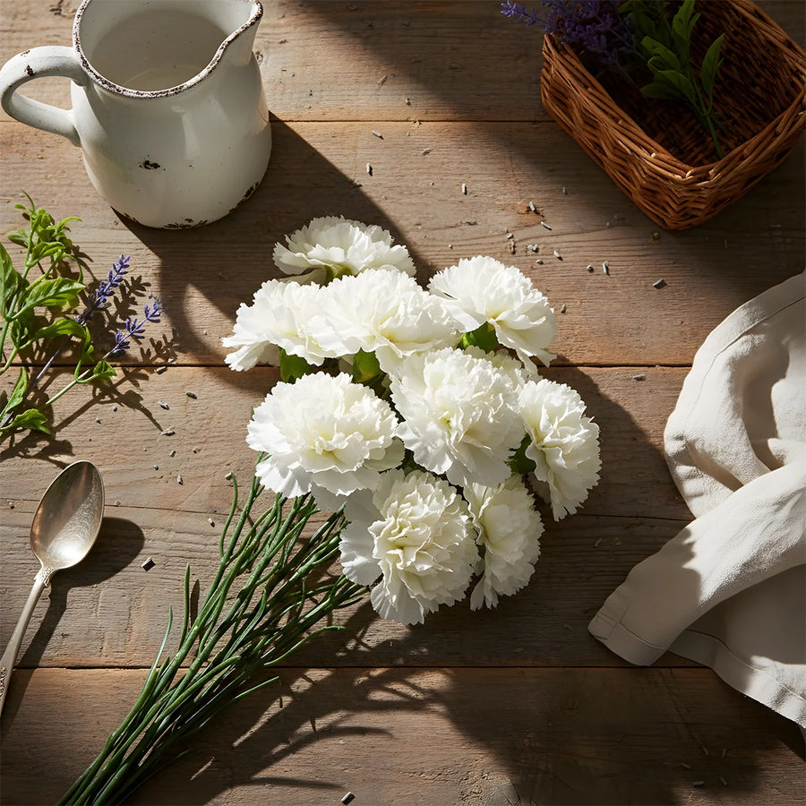 11-Stem Artificial Carnation Bouquet Collection