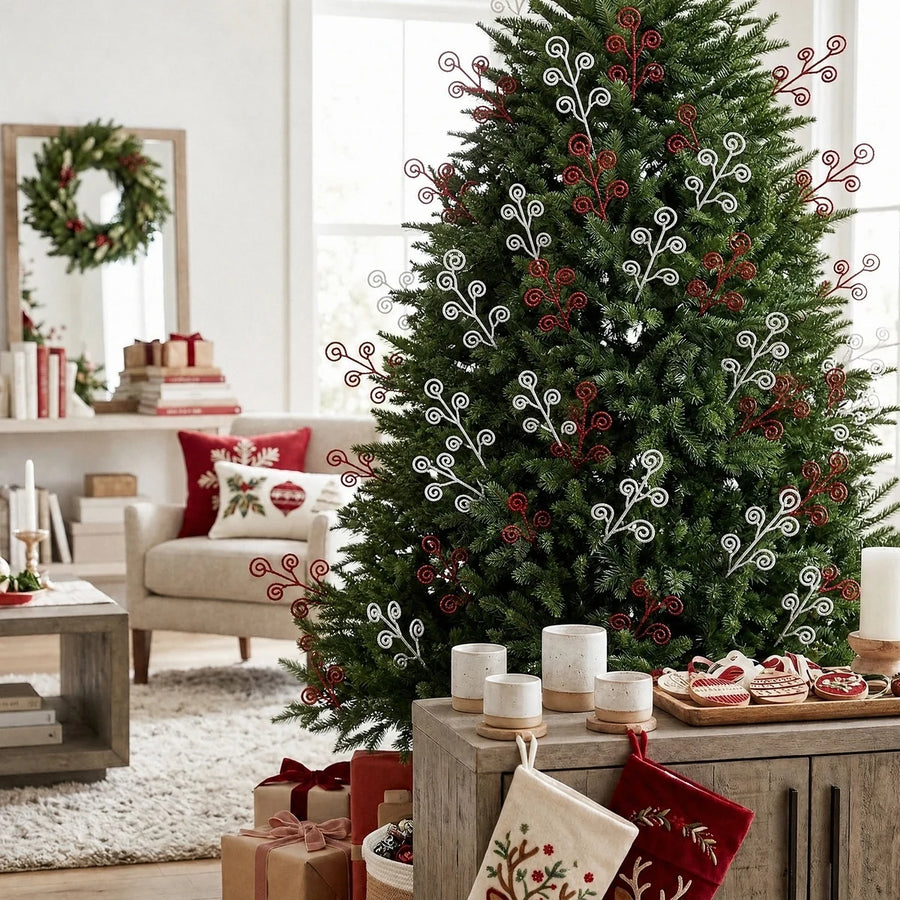 20-Piece Gold Candy Christmas Floral Pick Set