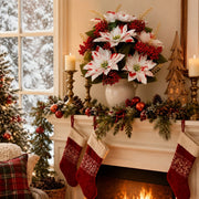 Christmas Poinsettia Floral Arrangement Collection
