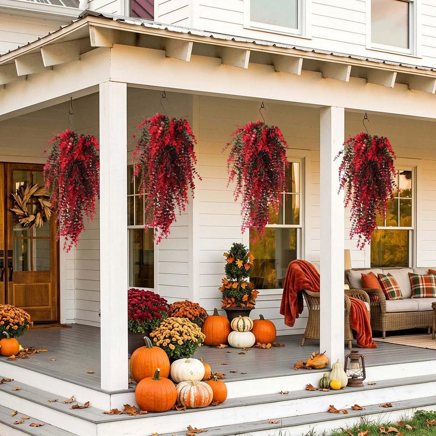 4-Piece Artificial Eucalyptus Hanging Vine Set