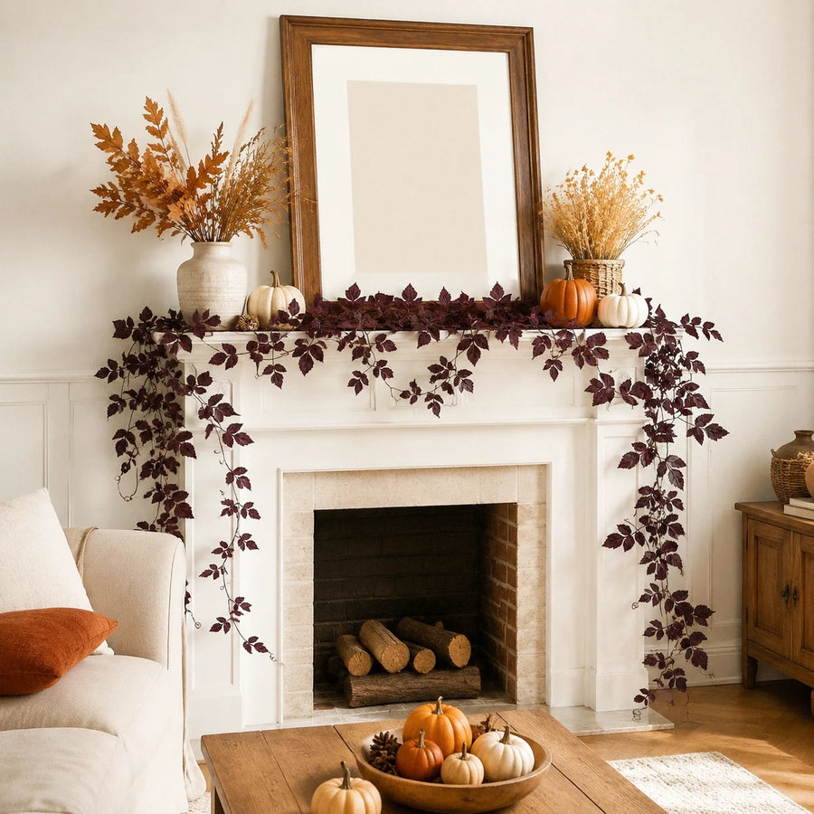 Artificial Fall Leaf Garlands – Set of 4