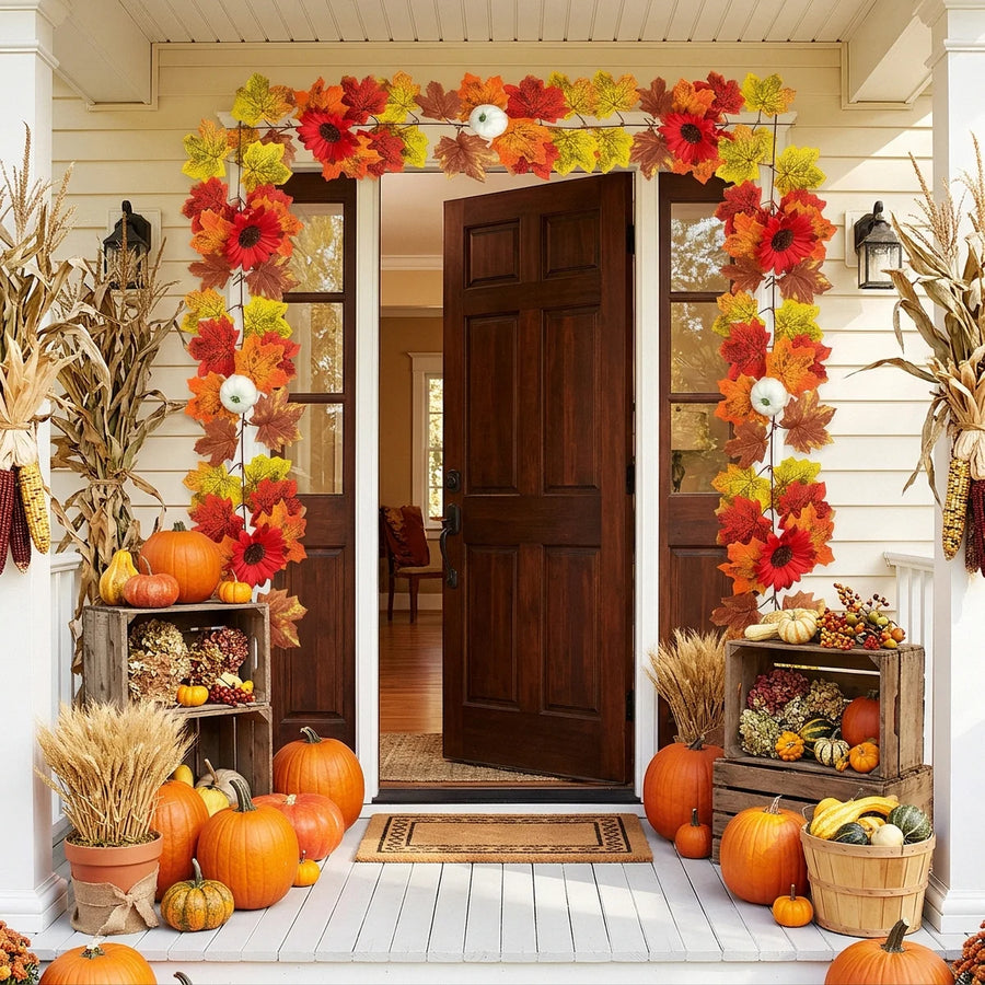 Fall Maple Leaf Hanging Garlands – Set of 4